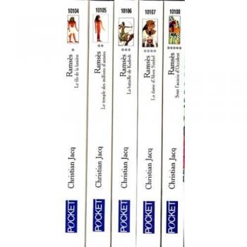 RAMSES COFFRET 5 VOLUMES : VOLUME 1, LE FILS DE LA LUMIERE. VOLUME 2, LE TEMPLE DES MILLIONS D'ANNEES. VOLUME 3, LA BATAILLE DE KADESH. VOLUME 4, LA ... SIMBEL. VOLUME 5, SOUS L'ACACIA D'OCCIDENT