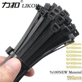 LIKOU Nylon Zip Ties 100PCS