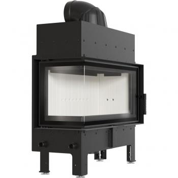Left-Sided KRATKI FLOKI L Steel Fireplace 12 kW Ø 200