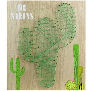 Holz Kaktus Deko No stress 35 cm