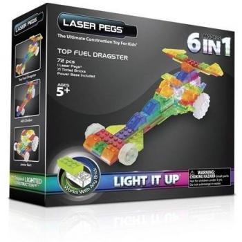 Laser‑Pegs Dragster‑Set – 6‑teilige Zippy‑Do Konstruktion