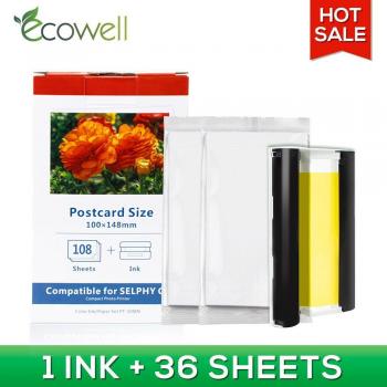 EcoWell Cinta de Tinta 6” Compatibilidad Canon Selphy CP1300, CP1200, CP900, CP910