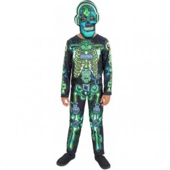 Costume Enfant Squelette Gamer Fluorescent 10-12 ans