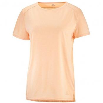 Canotta Salomon Outline Summer Donna Manica Corta XS Crema Gialla