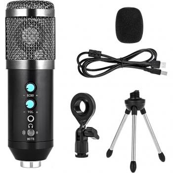 USB Microphone with Tripod Stand for Recording