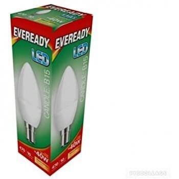 Eveready B15 Warm White LED Push-In Candles, 60W Look‑Alike, 12 pcs