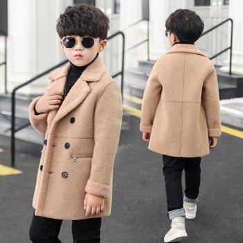 Kids Double Breasted Wool Coats