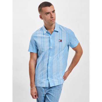 Tommy Jeans Small Striped Cotton‑Linen Blend Top