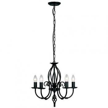 Artisan 5 Light Chandelier Black Finish, E14