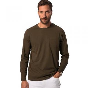 JP1880 Herren Langarmshirt, braun, Größe XL, Baumwolle/Polyester