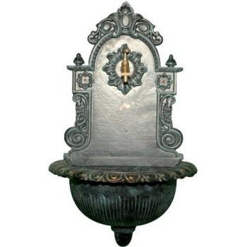 Giardino Fontana murale 70 cm in ghisa, rubinetto incluso