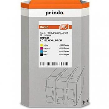 Prindo LC-125 XL + LC-127 XL Tintenpatronen Multipack
