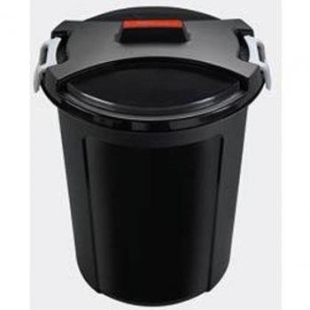 Heidrun Kunststoff-Matrix-Tonne 46 l, rund, schwarz