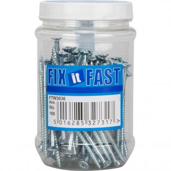 0 X 3 Countersunk Pozi Head Screws 100 Pieces