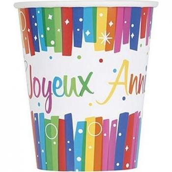 Stilvolle Partybecher schwarz (8er Set)