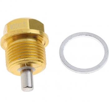 Durable M12x1.5 Engine Oil Pan Drain Plug with Magnet Gold