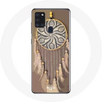Coque Samsung Galaxy A21S avec Capteur de Rêves Marron