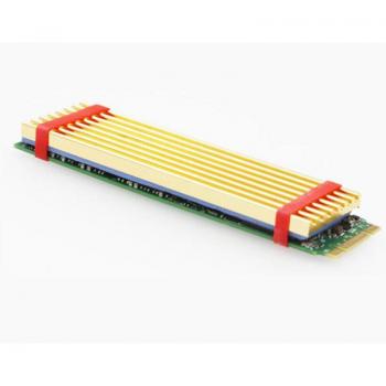 Barra de disipación de calor NVME M.2 2280, dorada, con lámina de aluminio