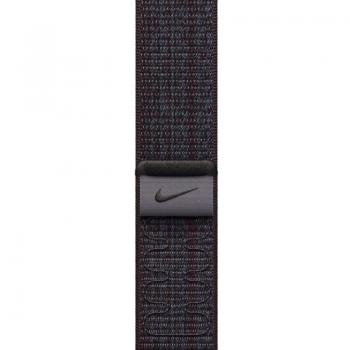 Bracelet de qualité premium pour Apple Watch 45 mm, noir et bleu