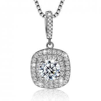 Exklusive Silberschmuckkette für Damen – 925 Sterling, modischer Anhänger