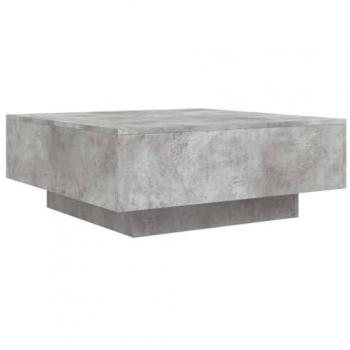 VidaXL Concrete Grey LED Coffee Table 80x80x31 cm