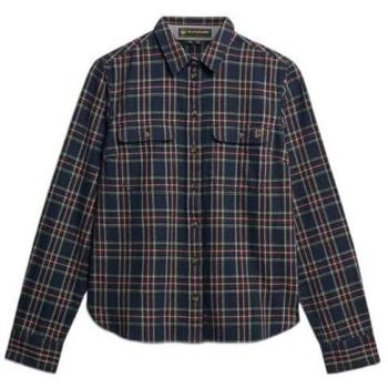 Camicia Superdry Donna Check Navy e Giallo S