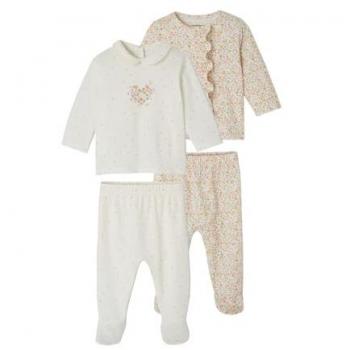 Little Meadow Jersey Pyjama Duo – Ecru, 3M‑60cm