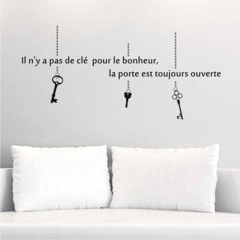 Lily's Joyless Door – 20x70 cm Black Message Stickers