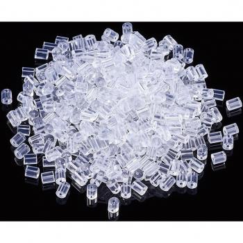 450Pcs Clear Plastic Earring Findings