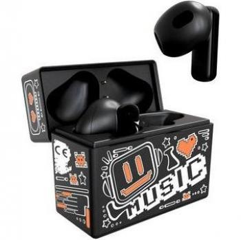 Auriculares TM-XM191-BKOR con Detalles Naranjas