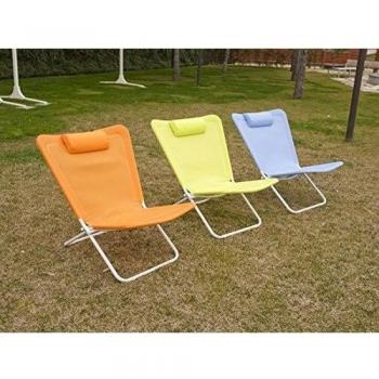 Silla Tryun 73 × 76 × 80 cm, Acero y Tela Naranja
