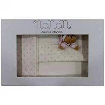 Set Lenzuola Lettino Federa + Sopra + Sotto Rosa Pucciò “Sei la Mia Stella”