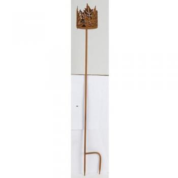 Gartenstecker Kerzenhalter Blätter 90 cm Erdspieß Stab Figur Metall