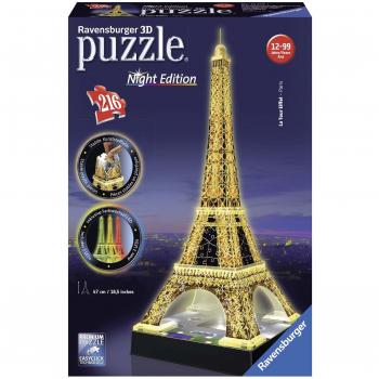 Twilight Eiffel Tower 216‑Piece 3D Puzzling Experience