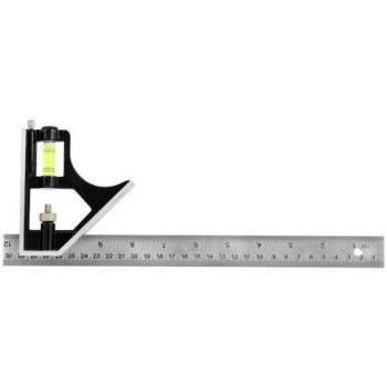 12 Combination Square with Built-in Spirit Level