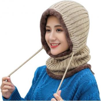 Capuche anti-brise Skullies, chapeau de neige féminin à tige ronde