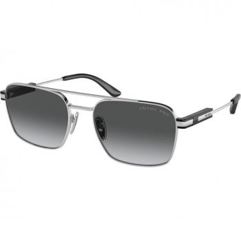 Prada PR 67ZS Polarized Sunglasses Silver 1BC5W1 Size 56