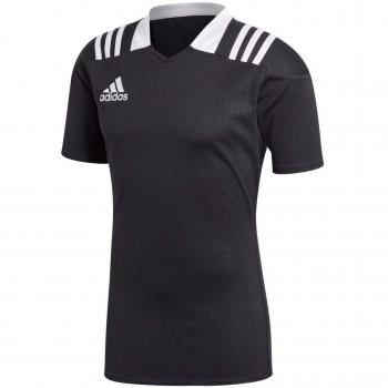 Adidas Small Black 3 Stripe Rugby Fit