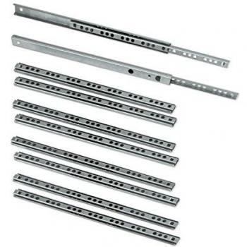 Binari per cassetto con cuscinetti a sfere, estrazione parziale, 17 x 182 mm, 10 pezzi