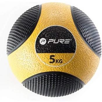 5 kg Medicine Ball (Pure2Improve, Black/Yellow, Unisex)