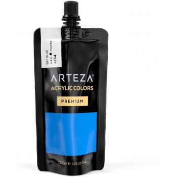 ARTEZA 120 ml Acrylmalfarbe Himmelblau – Hohe Deckkraft
