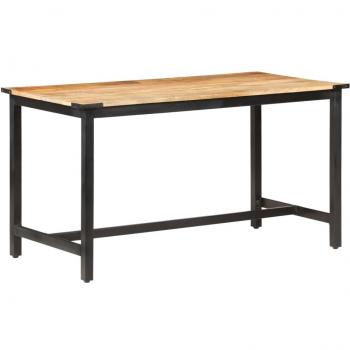 Table à manger 140x70x76 cm en bois de manguier massif brut