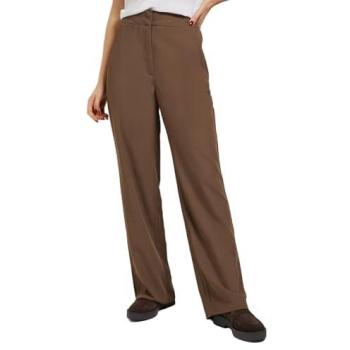 Dorothy Perkins Women's Straight‑Fit Mocha Trousers, Size 12