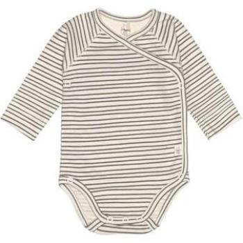 Body avvolgente grigio a righe per bimbi LÄSSIG