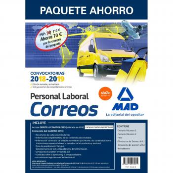 Paquete Ahorro Personal Laboral Correos. Ahorro de 70 €