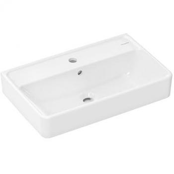 Hansgrohe Xanuia Q Waschbecken – 600 × 370 mm, weiß, mit Hahnloch und Überlauf, SmartClean, 61124450