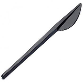 Disposable Polystyrene Kitchen Knife – 100-Count Black