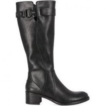 Botas de Tacón CHK10 Negra – Altas y Cómodas, Crema Lateral