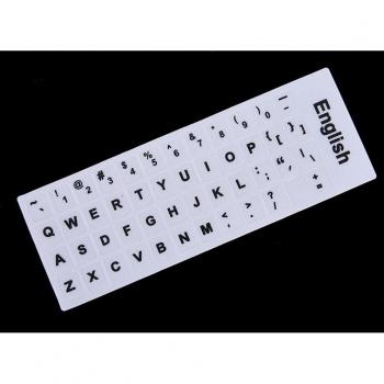 Stickers de remplacement blanc sur noir pour claviers d’ordinateur portable