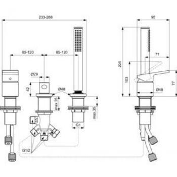 Ideal Standard Einhebelmischer für Wanne